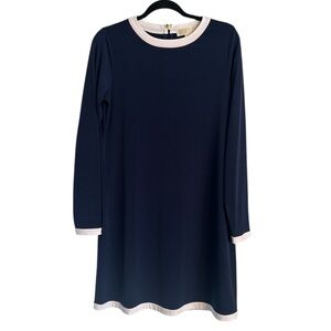 Michael Kors Navy Dress with White Trim